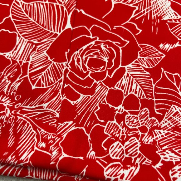 Vintage 1970s Shady Lane Red White Floral Maxi Dress 11-12 - Picture 8 of 10